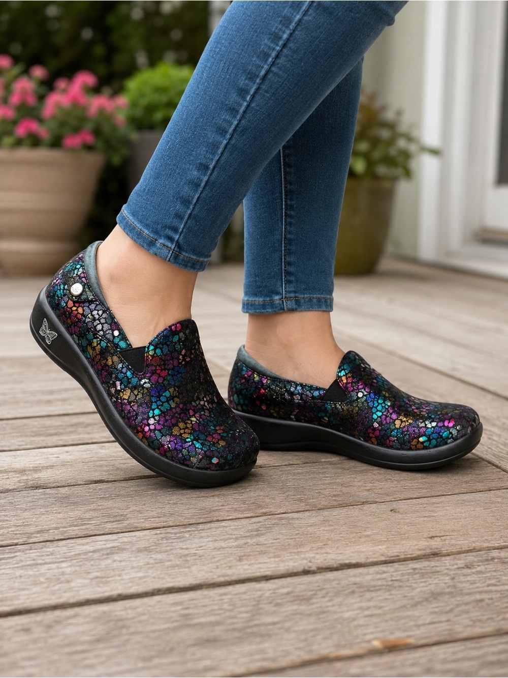 Alegria KEL-459 Slip On Shoes Women EU 39 US 8.5-9 Multicolor Comfort